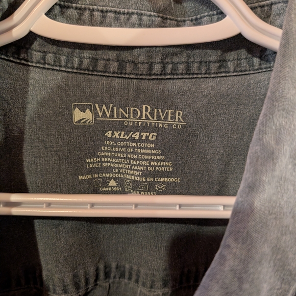 Washed Denim Button-Up Shirt - Picture 4 of 6